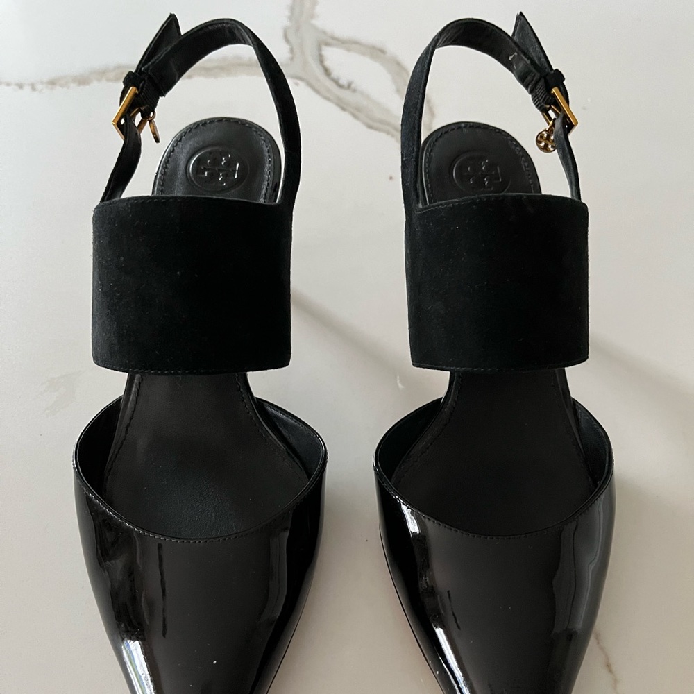 Tory Burch black sling backs
